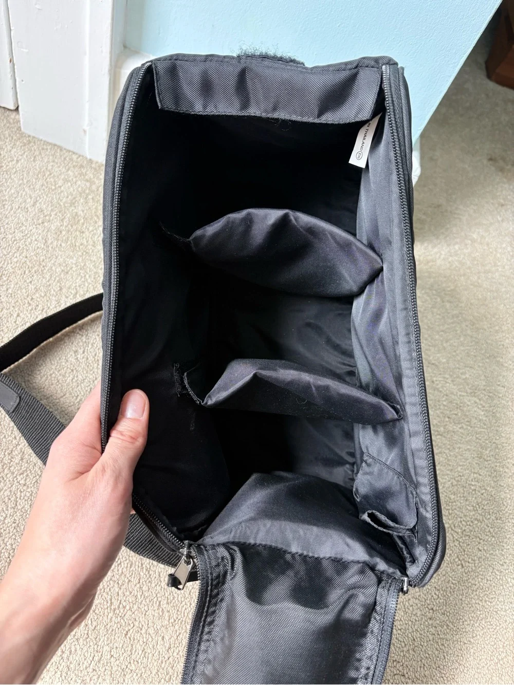 Vintage Polaroid Large Black Camera Bag Padded Crossbody Case Complete